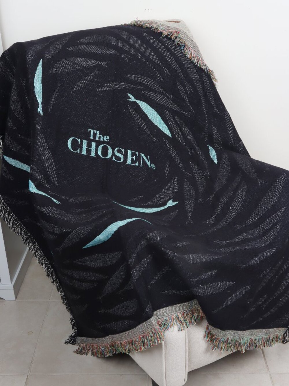 The Chosen Against The Current Blanket 100% Cotton Woven Tapestry 60x50 NWOT